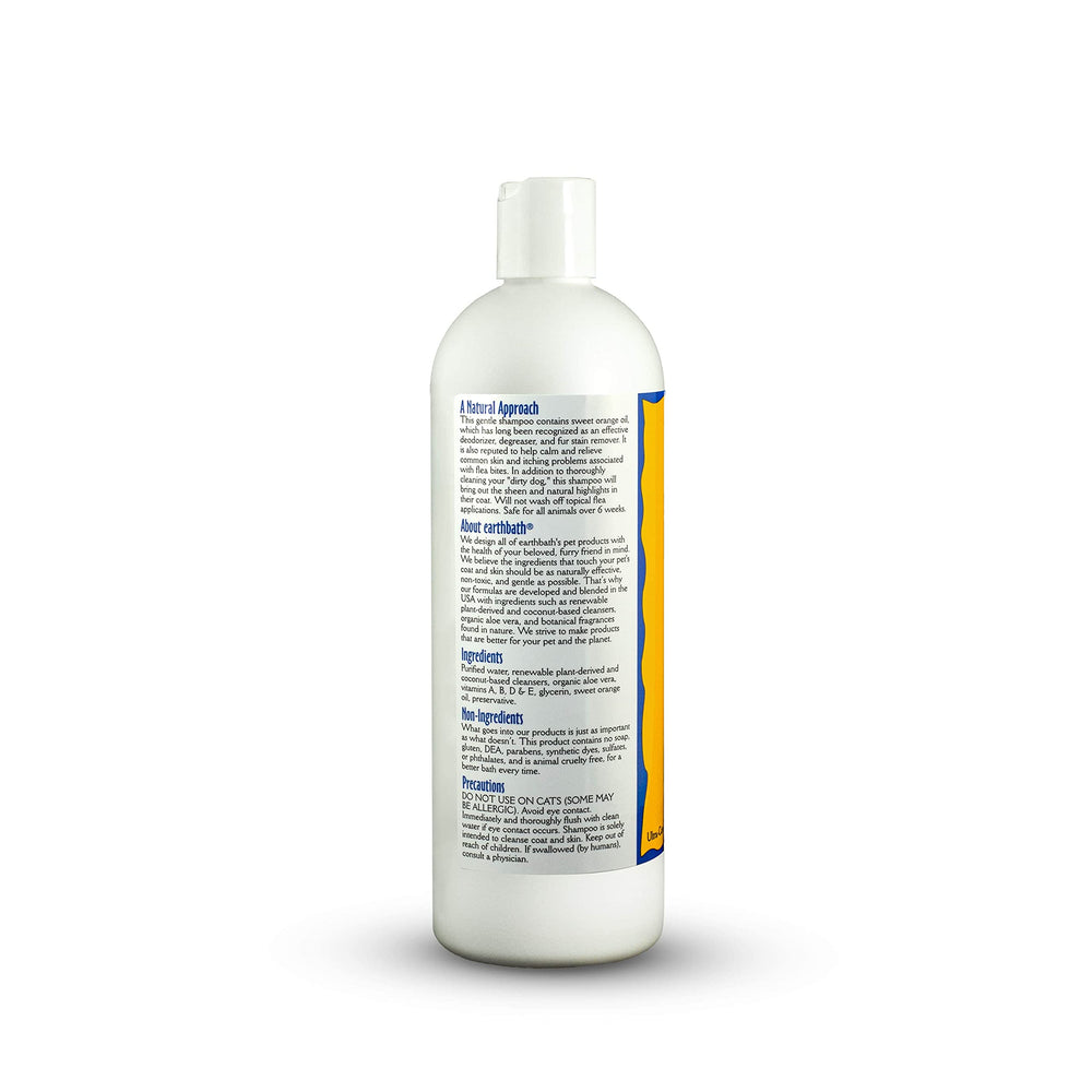 earthbath Dirty Dog Shampoo - Natural Anti-Fungal, Anti-Itching Formula, Soothes Rashes, Infections, Gentle & Natural Dog Shampoo, Sweet Orange Oil, Pint - 472ml