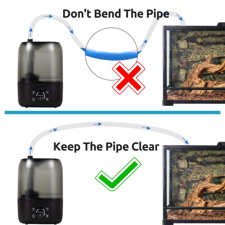 Reptile Fogger Extension Tube, Accessories of Reptile Humidifier Suitable for Reptiles Terrarium