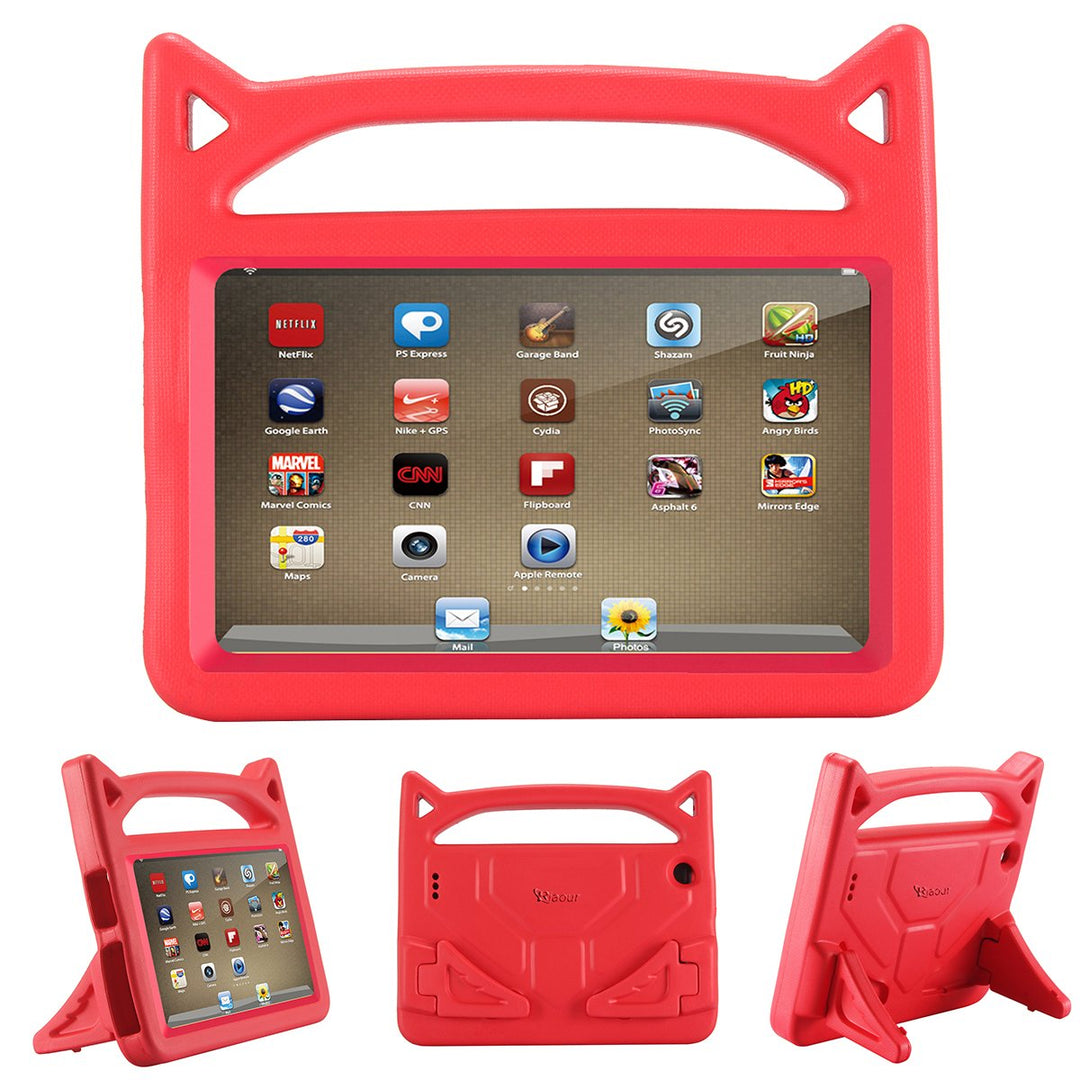 All-New Fire 7 2019 Case,Fire 7 Tablet Case, Kids Shock Proof Protective Cover Case for Amazon Fire 7 Tablets (Compatible with 5th Generation 2015/7th Generation 2017/9th Generation 2019) (Rose)
