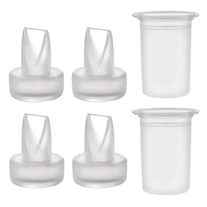 Pump Parts Compatible with Ameda Purely Your Pumps, MYA Joy Pump, but not MYA Pro; (4 Duckbills 2 Membranes)