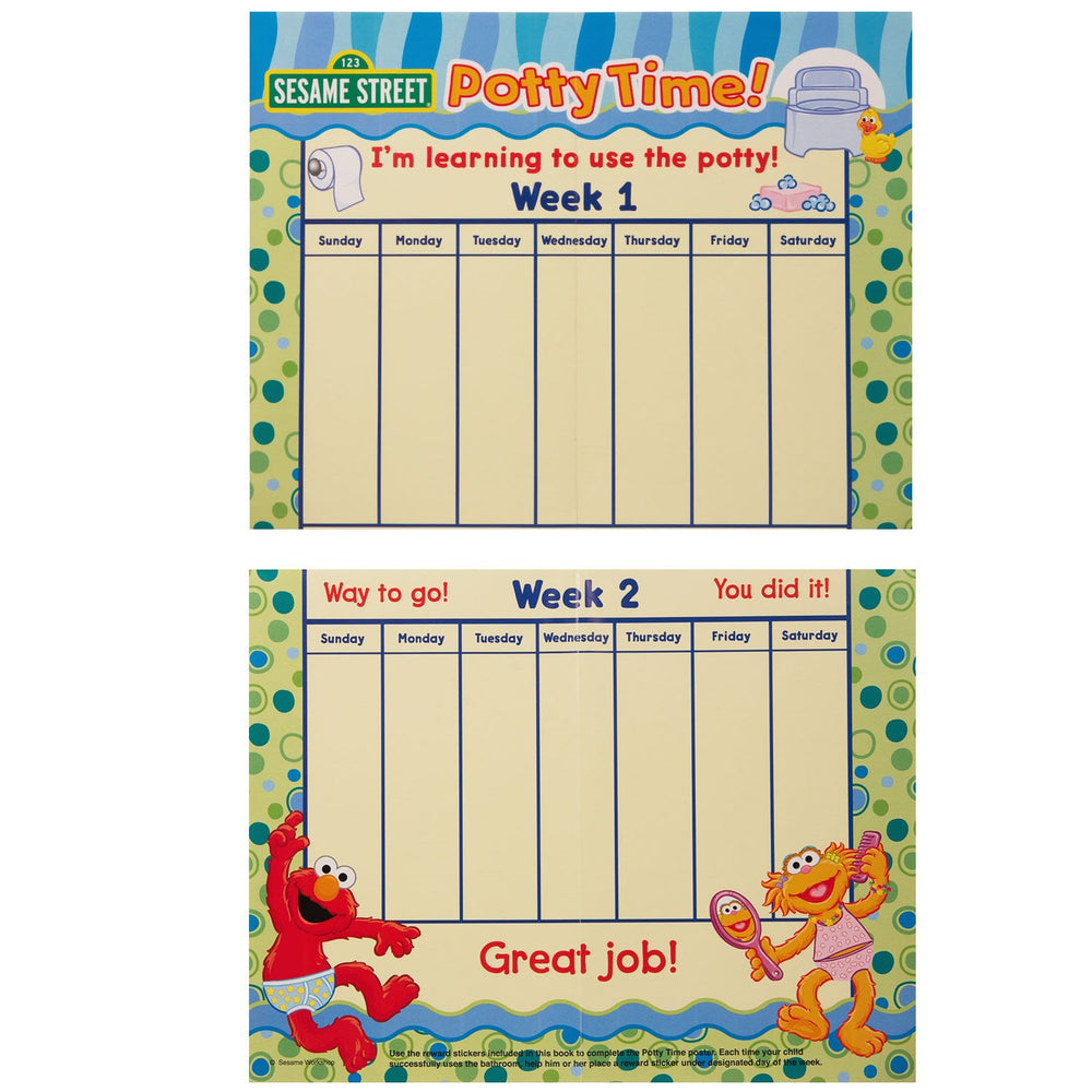 Sesame StreetPotty Time Potty Training Coloring and Activity Set - with Progress Chart and Reward Stickers
