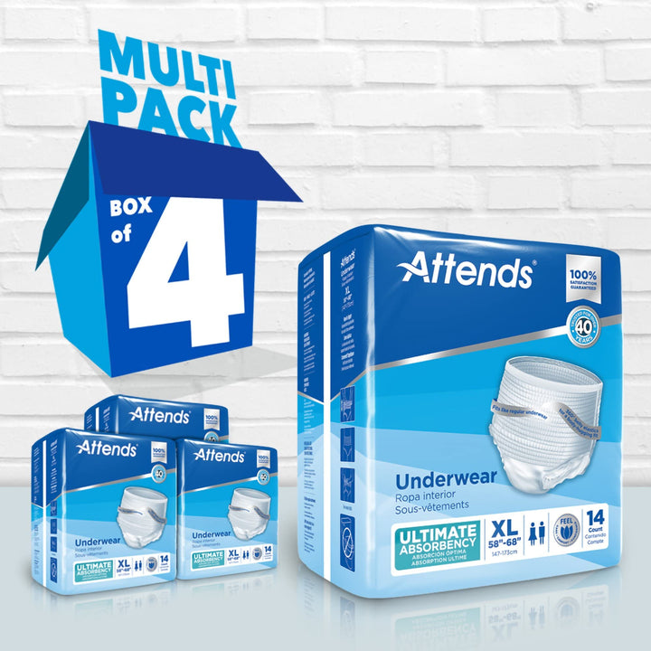 Super Plus Underwear, XL, Extra Large, Heavy Absorbency, APP0740 - Pack of 14
