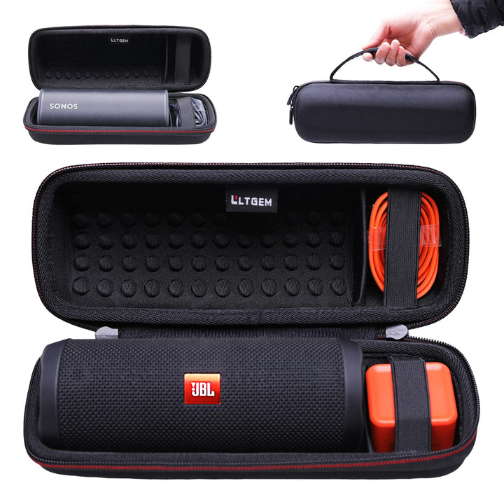 LTGEM EVA Hard Case Compatible with JBL FLIP 5 or JBL FLIP 6 Waterproof Portable Speaker (Green)