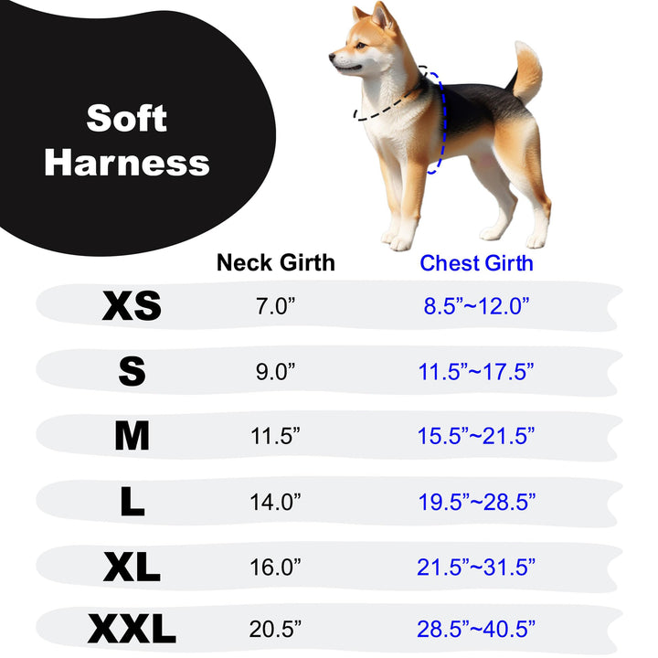 Soft Dog Harness No Choke Over-The-Head Triple Layered Breathable Mesh Adjustable Chest Belt and Quick-Release Buckle, Green, Medium