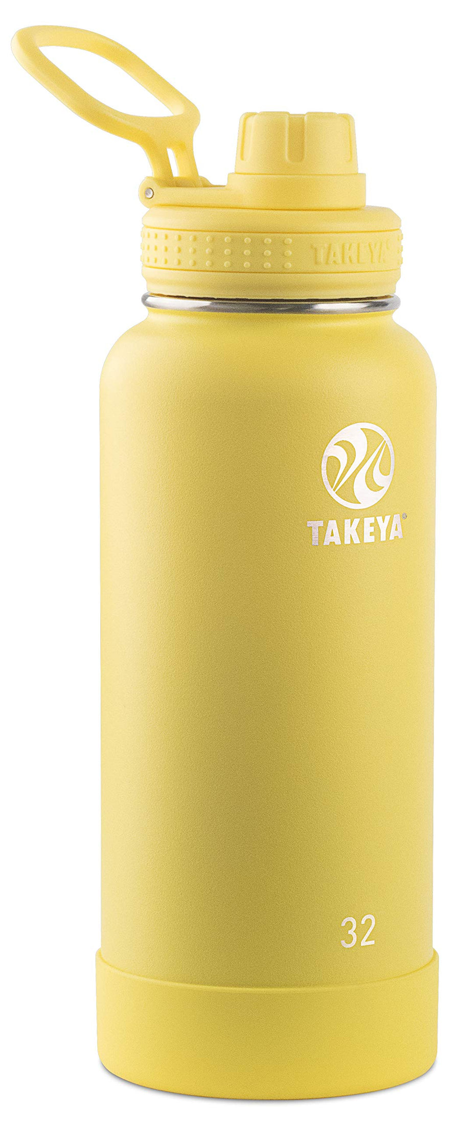 Actives 32 oz Vacuum Insulated Stainless Steel Water Bottle with Spout Lid, Premium Quality, Canary
