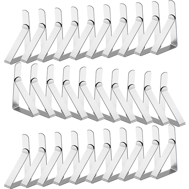Tablecloth Clips 30 Packs Picnic Table Clips Flexible Stainless Steel Table Cloth Cover Clamps Table Cloth Holders Ideal for Picnics Marquees Weddings Graduation Party