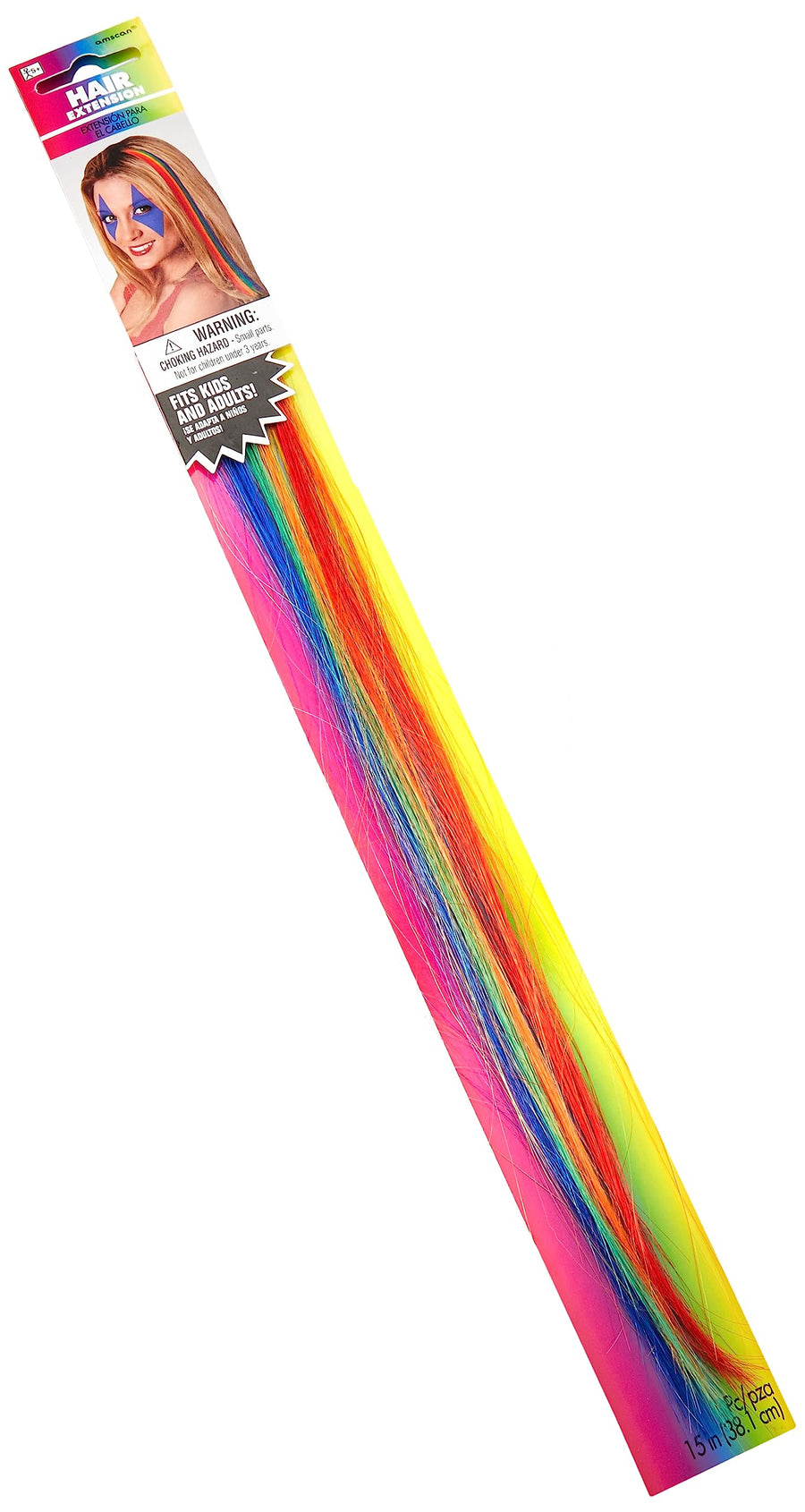 Party Perfect Team Spirit Hair Extensions Accessory, Multicolored, Synthetic Fiber , 15
