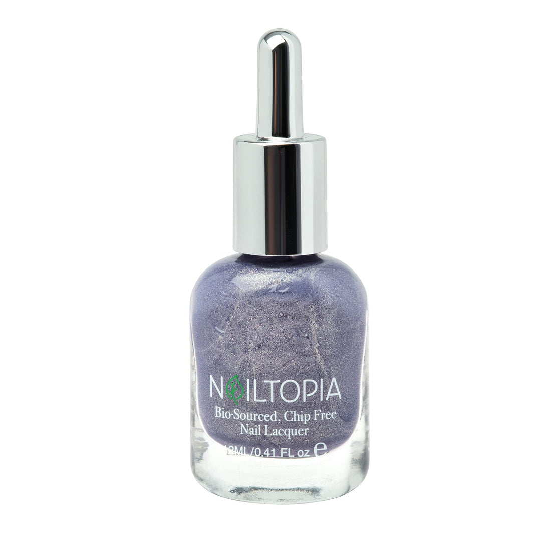- Plant-Based Chip Free Nail Lacquer - Non Toxic, Bio-Sourced, Long-Lasting, Strengthening Polish - Stay Inspired (Medium Purple With Gold Reflects) - 0.41oz