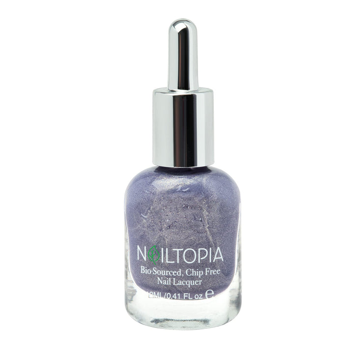 - Plant-Based Chip Free Nail Lacquer - Non Toxic, Bio-Sourced, Long-Lasting, Strengthening Polish - Stay Inspired (Medium Purple With Gold Reflects) - 0.41oz