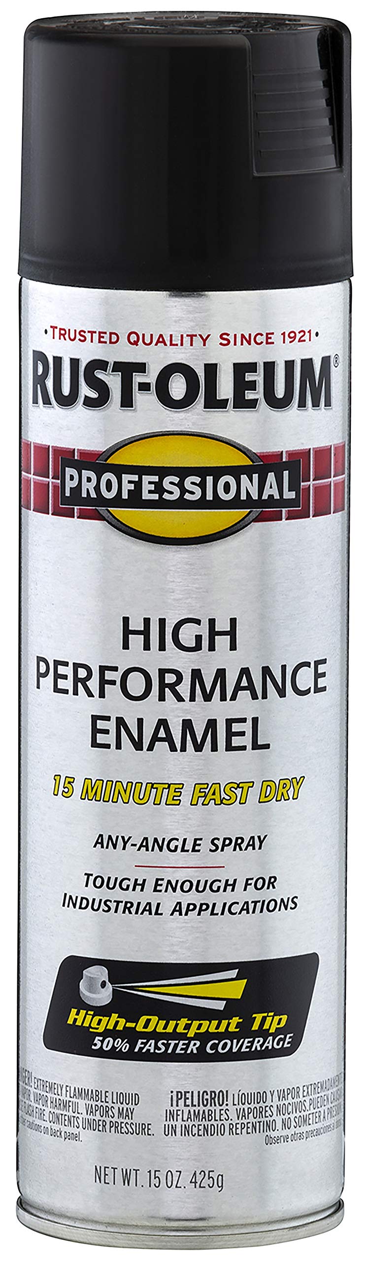 7578838 Professional High Performance Enamel Spray Paint, 15 Oz, Flat Black