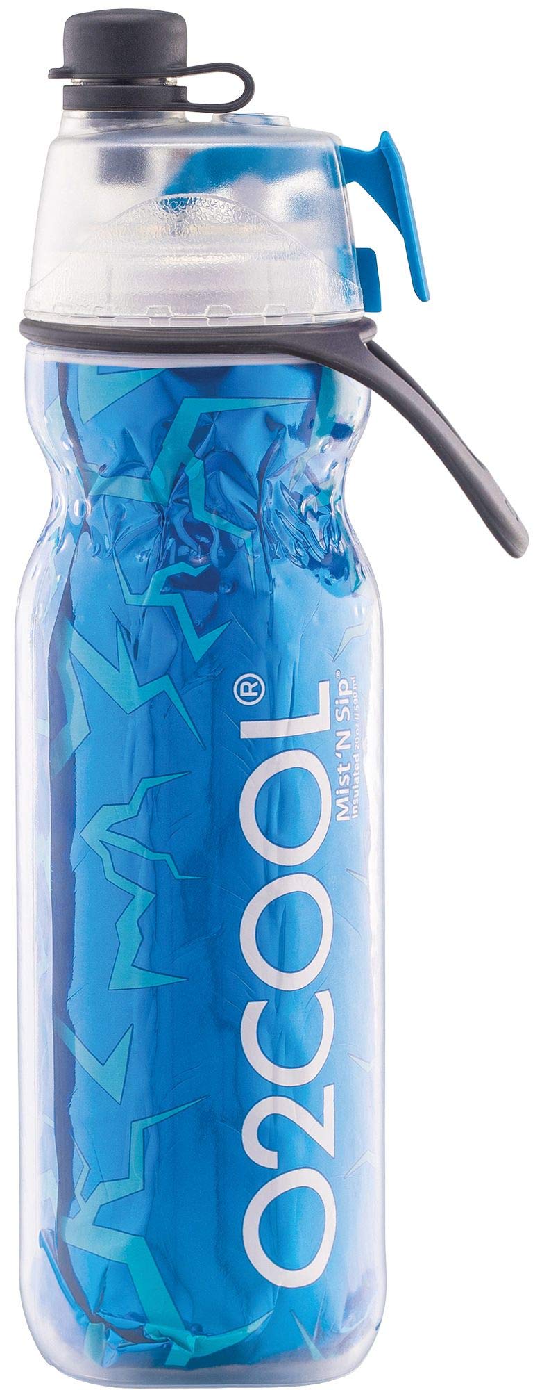 Arctic Squeeze Mist 'N Sip Insulated Bottle w/Silicone Spout Cover And Locking Misting Function - 20 oz, Crackle Blue