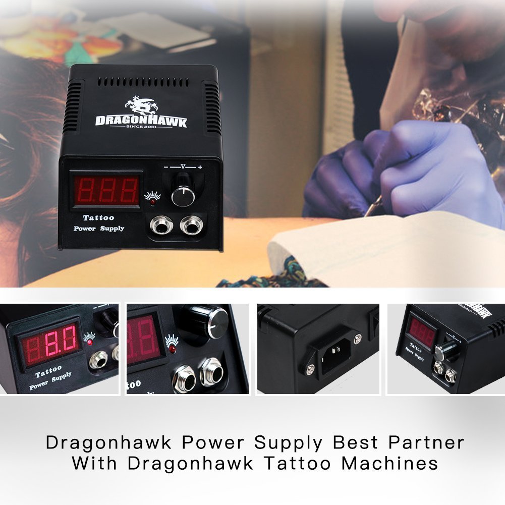 Complete Tattoo Kit for Beginners 2 Pro Tattoo Machine Tattoo Power Supply Kit Tattoo Inks 20 Tattoo Needles Tips Tattoo Supplies