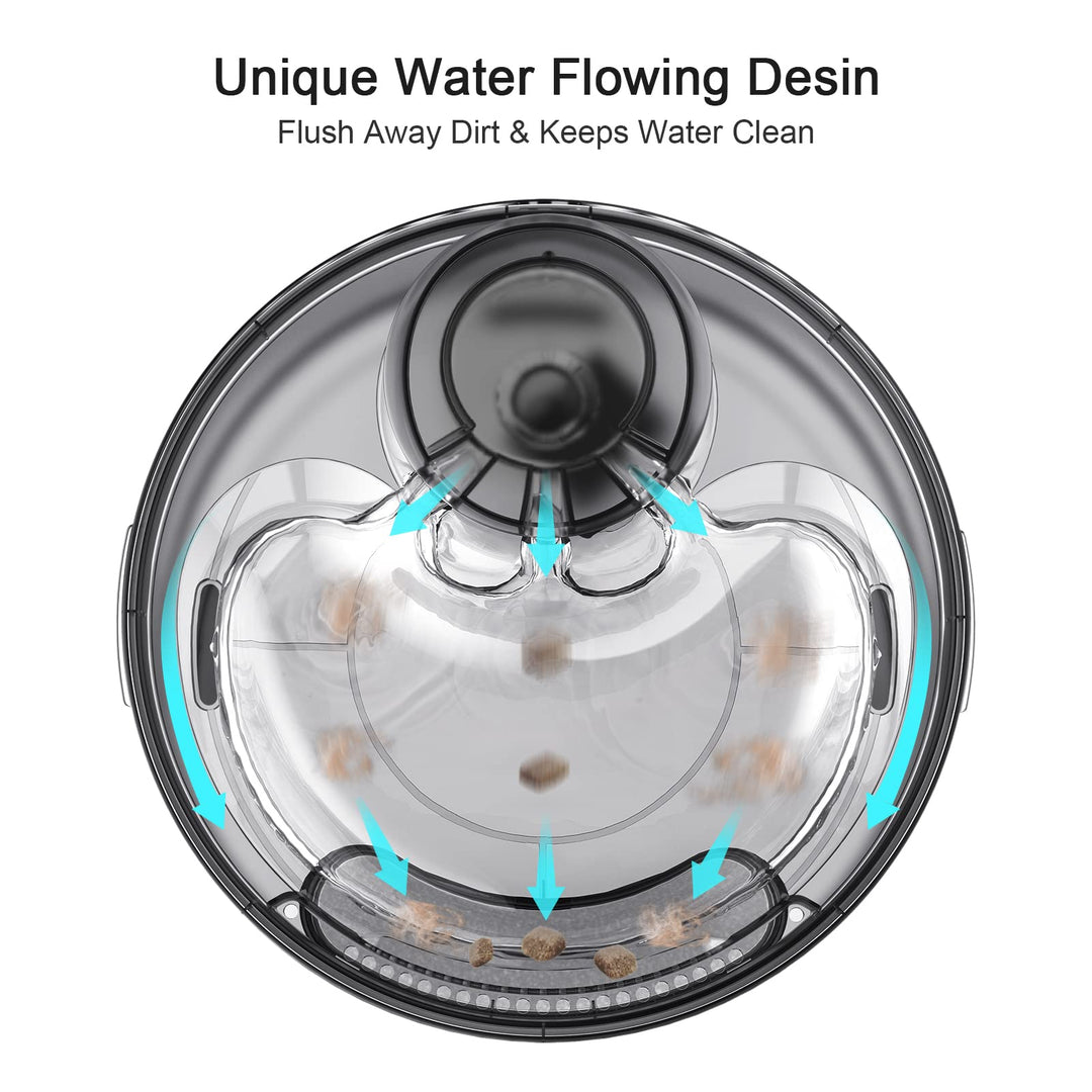 DF10 Dog Water Fountain, 170oz/1.3Gallon/5L Large Automatic Pet Water Dispenser Dog Water Bowl with Cleaning Kit, Replacement Filter for Cat, Dogs, Multiple Pets