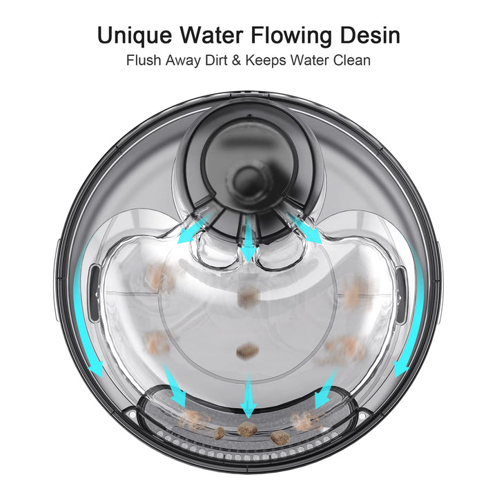 DF10 Dog Water Fountain, 170oz/1.3Gallon/5L Large Automatic Pet Water Dispenser Dog Water Bowl with Cleaning Kit, Replacement Filter for Cat, Dogs, Multiple Pets