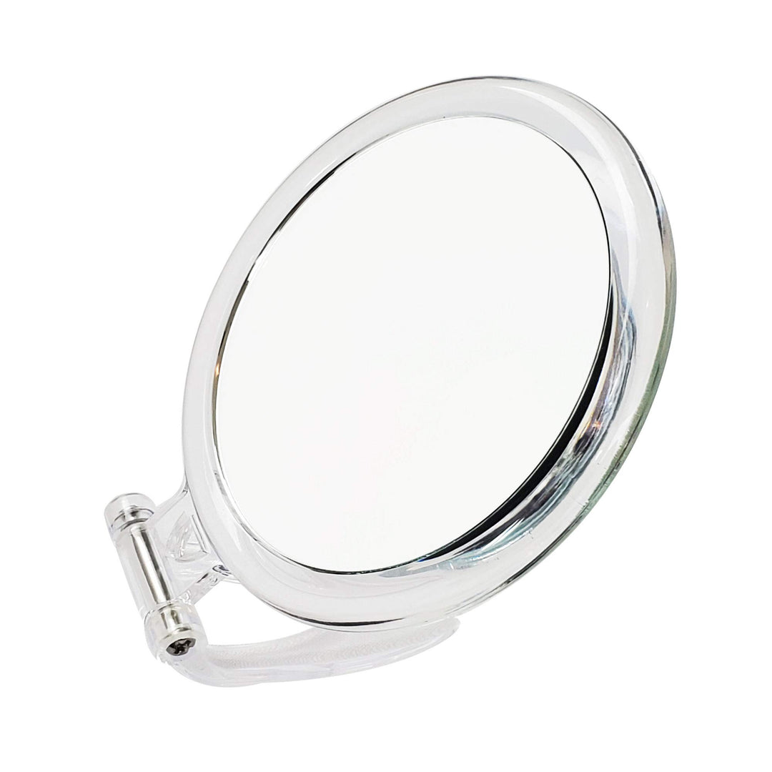 Normal View Acrylic Round Foldable Stand Mirror, 10X