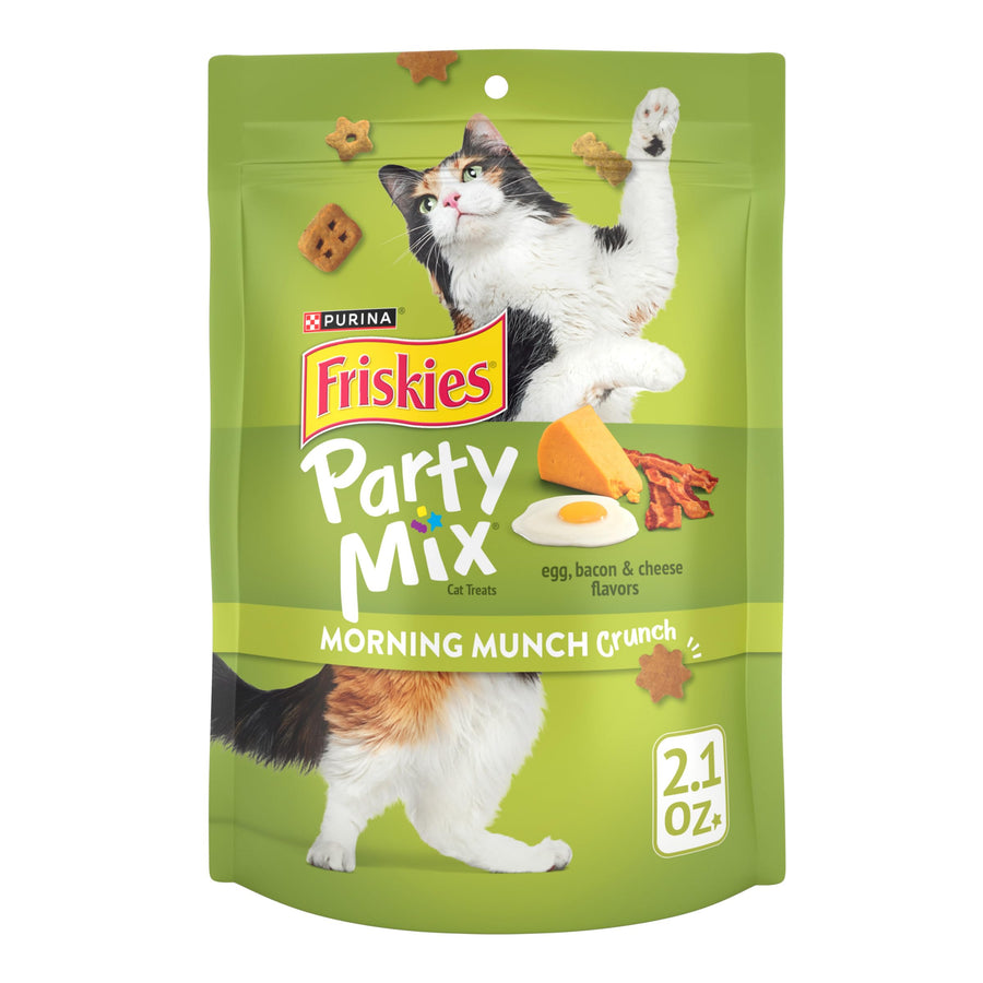 Purina Party Mix Morning Munch Crunch Cat Treats - (Pack of 10) 2.1 oz. Pouches