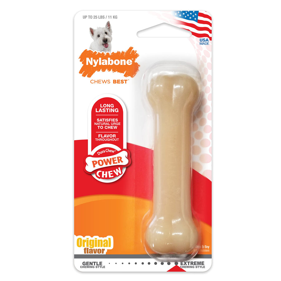 Power Chew Classic Bone Chew Toy for Dogs, Durable Dog Toys for Aggressive Chewers, Original Flavor, Small/Regular - Up to 25 Ibs. (1 Count)