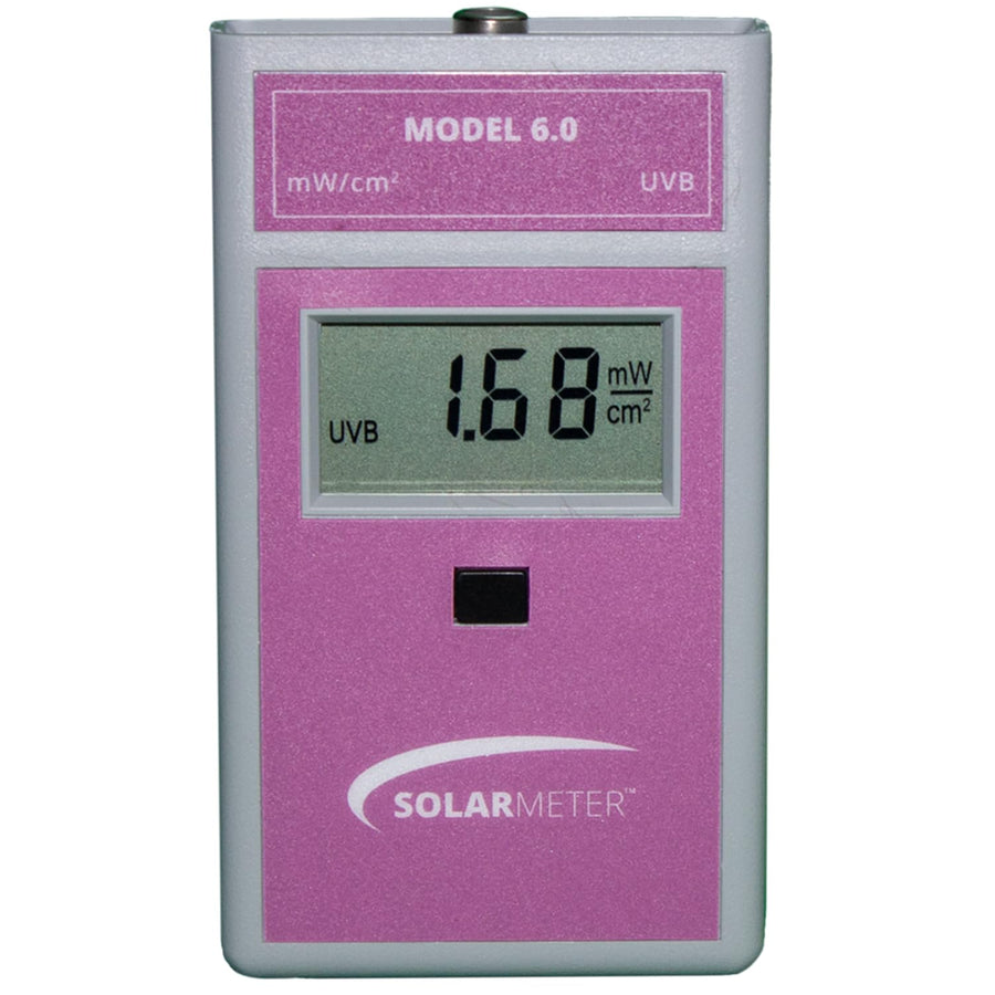 Model 6.0 Standard UVB Meter, Digital UV Radiometer, Portable UV Meter for UV Lamp Testing & More, Effective UVB Light Meter, Measures 280-320 nm, from 0-199.9 mW/cm² UVB, Pink