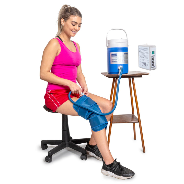 Cryo Cuff Knee Cooler Cold Therapy Ice Machine for Knee System | Cryotherapy Cuff Machine Combines Compression with Cold Therapy | Essential for After Knee Surgery, Rehab & Sports Injuries