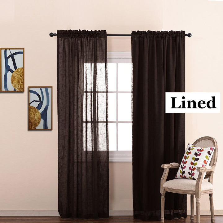 Blackout Curtain Liner for 29-42 Wide Drapes - Thermal Insulated Rod Pocket Window Curtain Liners, Hooks Included (Set of 2 Panels, Each is 27 Wide, Black)