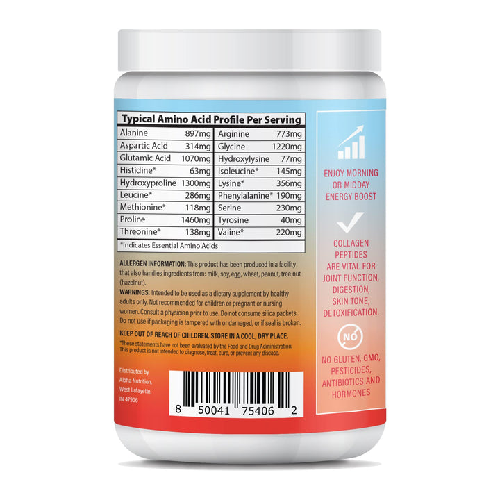 Peptide Energy Collagen Powder Hair, Nail, Skin, Type I & III,Caffeine for Energy, Vitamin C, Biotin, Hyaluronic Acid, Zero Sugar – 8.92 oz (Strawberry Margarita)
