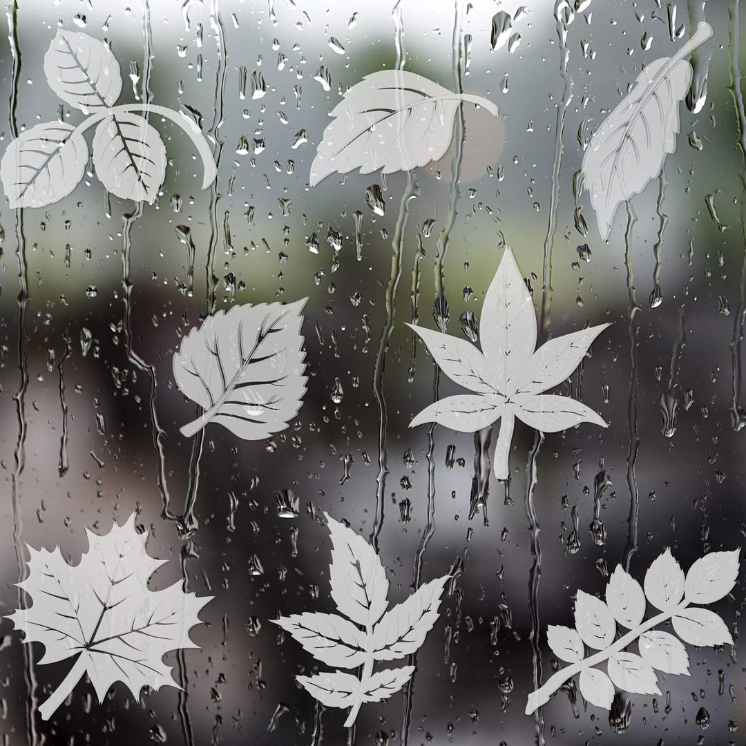 20 Pcs Leaf Window Decals for Bird Strikes Anti Collision Window Stickers Window Strike Prevention Stickers Decal Assorted Large Leaf Anti Collision Window Clings Prevent People Bird Strike on Glass