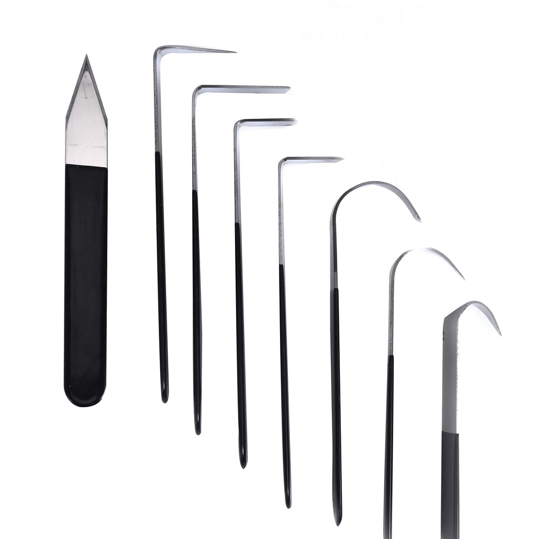 8 Pack Pottery Tools Stainless Steel, 8 Styles Carving Shaping Knives Craft Trimming Clay Sculpture Hand Tools Artist Ceramic Tools Set for Carving, Sculpting, Shaping, Modeling