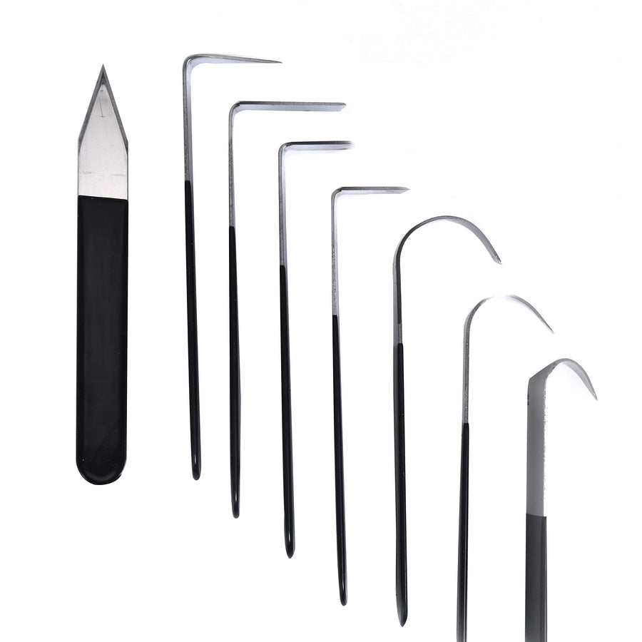 8 Pack Pottery Tools Stainless Steel, 8 Styles Carving Shaping Knives Craft Trimming Clay Sculpture Hand Tools Artist Ceramic Tools Set for Carving, Sculpting, Shaping, Modeling
