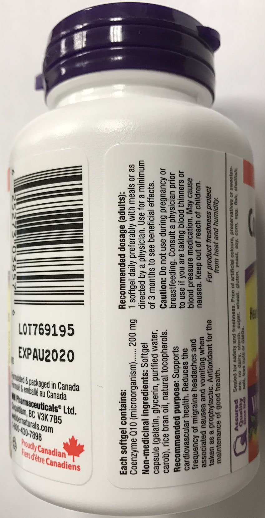 Coenzyme Q10 200 mg, 60 softgels Bonus Size