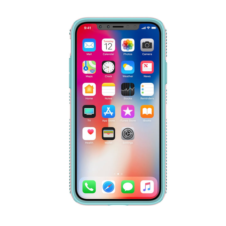 Products CandyShell Grip Cell Phone Case for iPhone XS/iPhone X - Quartz Pink/River Blue