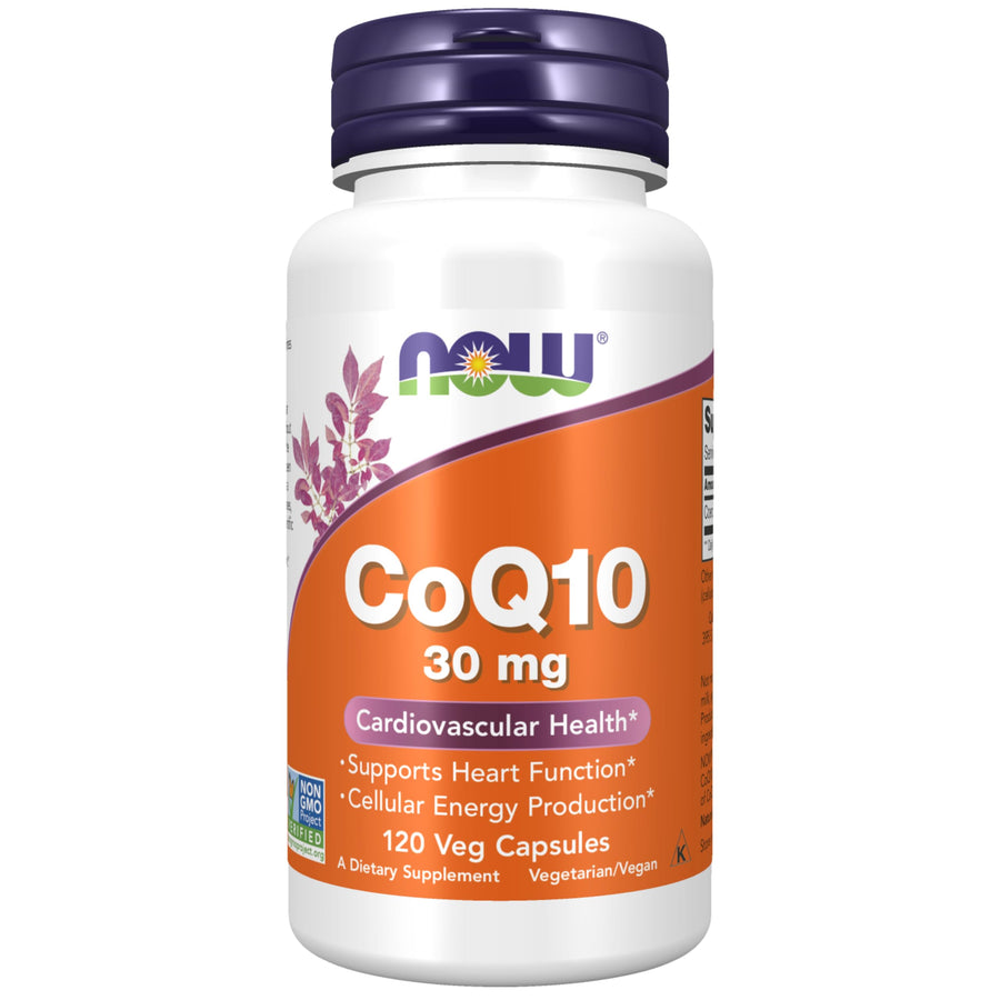 Supplements, CoQ10 30 mg, Pharmaceutical Grade, All-Trans Form produced by Fermentation, 120 Veg Capsules