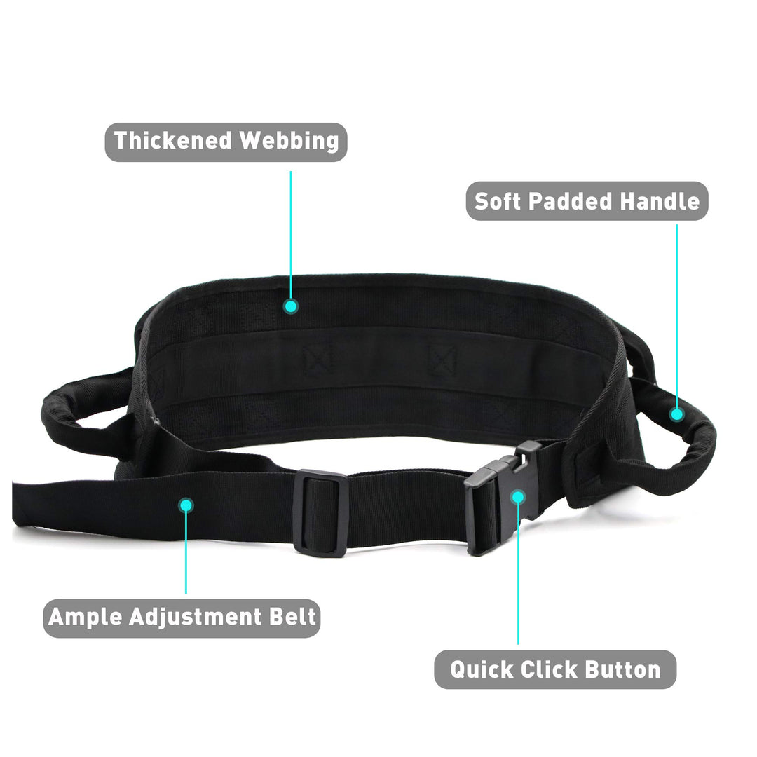 Gait Belt with Padded Handle, Seat Belt for Wheel Chair,Transfer Belts Gait Belts for Seniors and Unsteady Person,One-click Quick Release Locking Buckle,(31.5 -54)