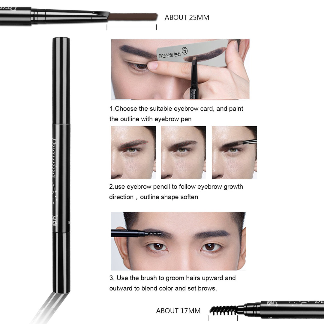 Eyebrow Grooming Suit Kits - 13 PCS Stainless Steel Eyebrow Scissors Utility Tools, Professional Eye Brow Groom Set with Mirror, Eyebrow Tweezers, Shaping Razor, Pen, Brush, DIY Shape Card (BLACK)