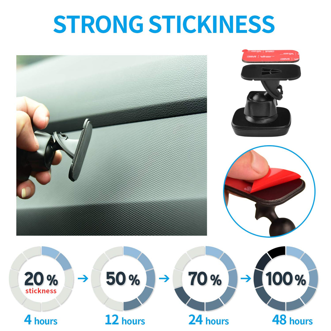 3M Vhb Sticky Adhesive Pads Replacement Mounting Tape 4 Pcs, Dashboard Sticker Pads for Magnetic Phone Car Mount,Car Mount Adhesive,Double Sided 3M Adhesive Pads,Car Mount Sticker Tapes
