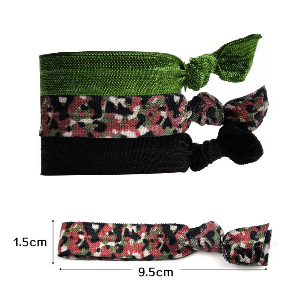Goody WoMens Ouchless Ribbon Elastics, Camo, 3 Count