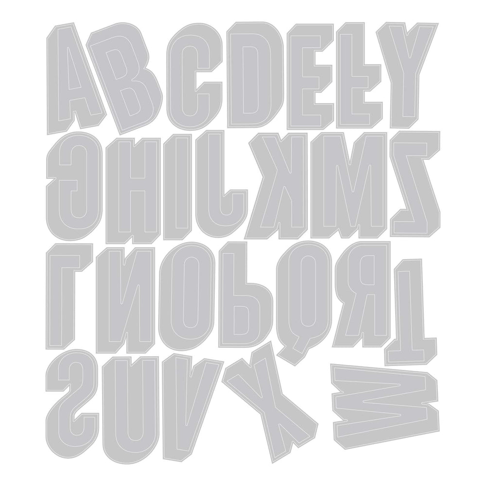 Tim Holtz - THINLITS DIE ALPHA UPPR, Alphanumeric, Shadow Upper