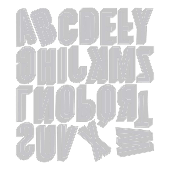 Tim Holtz - THINLITS DIE ALPHA UPPR, Alphanumeric, Shadow Upper