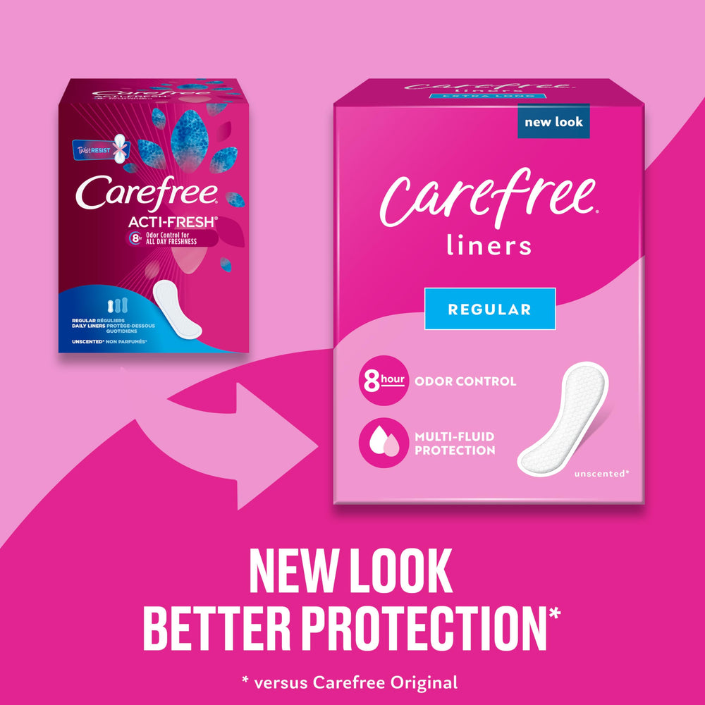 Panty Liners for Women, Regular, Unwrapped, Unscented, 120ct | Pantiliners, Liners, Daily Liners for Women, Light Periods and Leaks, 8-Hour Odor Control | 120ct (Packaging May Vary)