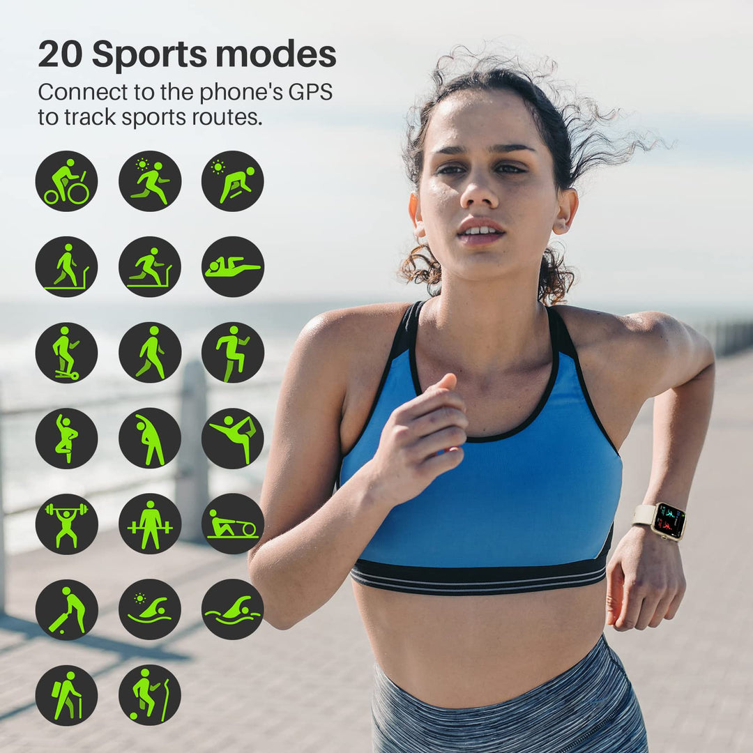 S2 Smart Watch Alexa Built-in Fitness Tracker with Heart Rate and Blood Oxygen Monitor, Sleep Monitor 5ATM Waterproof 1.69-inch HD Color Touchscreen for Men Women Compatible with iPhone & Android