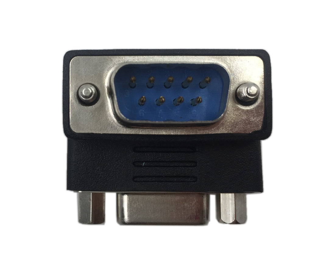 90 Degree DB9 9 Pin RS 232 Male to Female Serial Gender Changer Extension Cable Converter Adapter Coupler