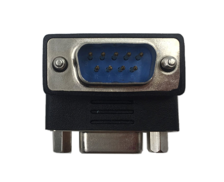 90 Degree DB9 9 Pin RS 232 Male to Female Serial Gender Changer Extension Cable Converter Adapter Coupler