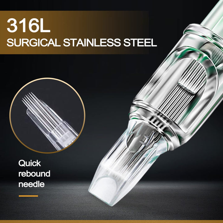 40PCS Disposable Cartridges Assorted Round Liner Shader Flat Magnum 3rl 5rl 7rl 9rl 5m1 7m1 9m1 7rs