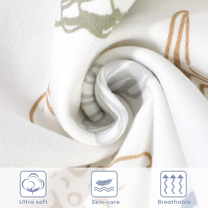 Baby Sleep Sack 0-6 Months 100% Cotton Unisex Baby Sleeping Bag 0.5 TOG Toddler Wearable Blankets Comfortable (Small)