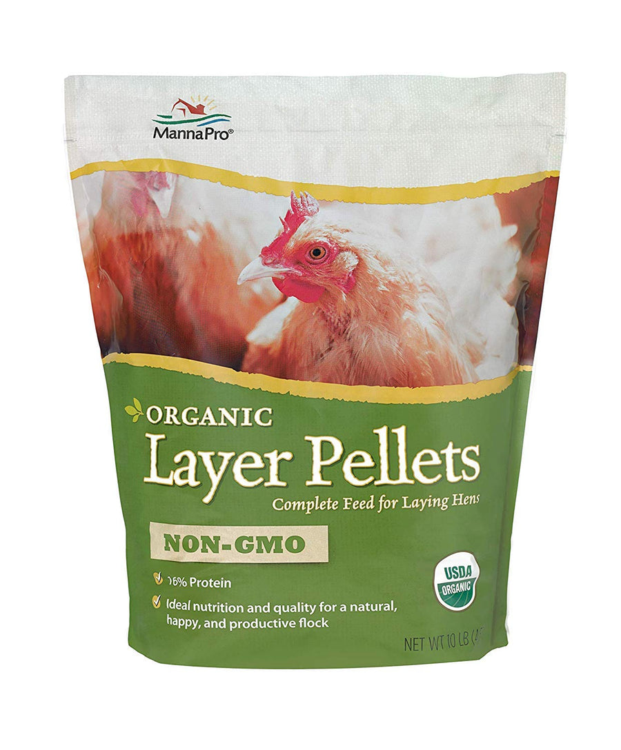 Layer Pellets for Chickens | Non-GMO & Organic High Protein Feed for Laying Hens | 10 Pounds