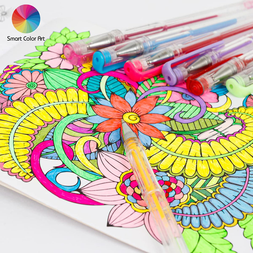 100 Colors Gel Pens Set for Adult Coloring Books Drawing Painting Writing