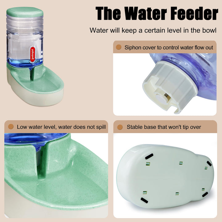 Automatic Pet Feeder Small&Medium Pets Automatic Food Feeder and Waterer Set 3.8L, Travel Supply Feeder and Water Dispenser for Dogs Cats Pets Animals