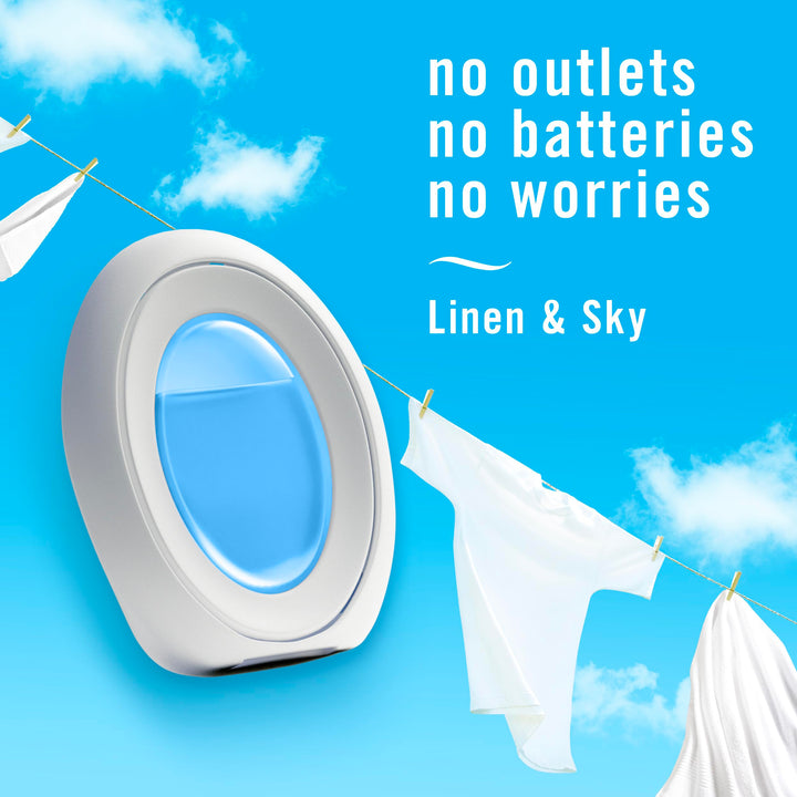 Bathroom Air Freshener, Odor-Fighting, Plug In Alternative, Air Fresheners for Home and Bathroom and Kitchen, Closet Air Fresheners, Linen & Sky Scent, 2 Count