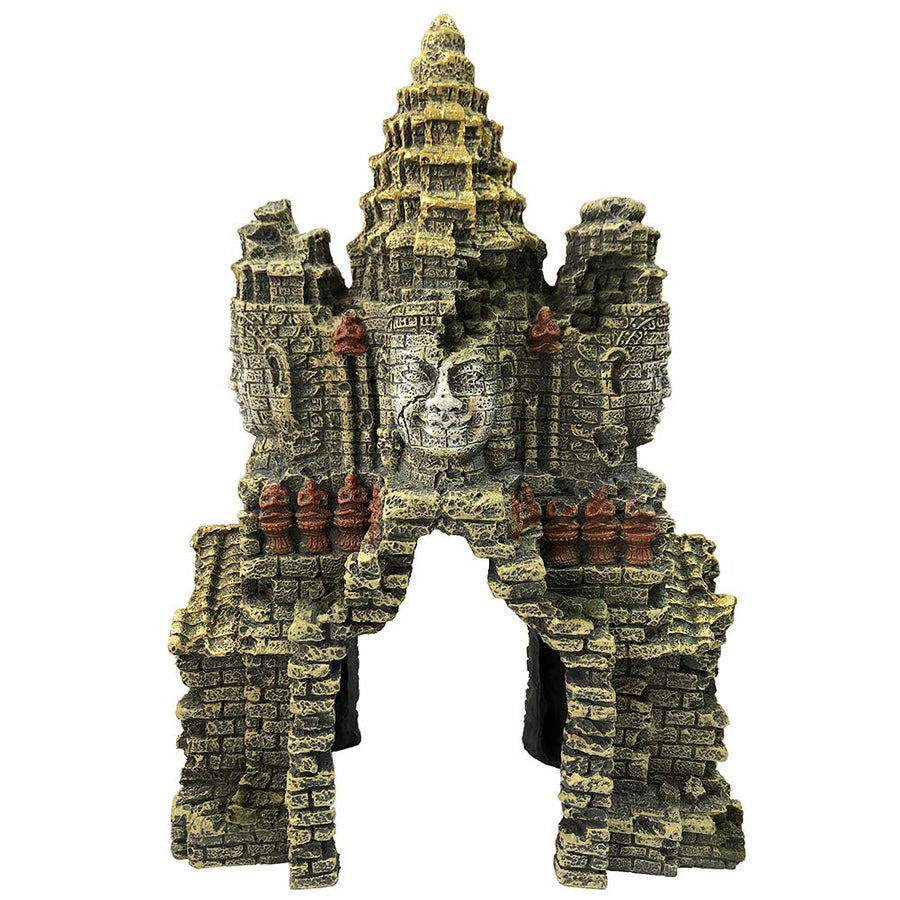 Aquarium Large Buddha Statue Decorations - Aquarium Buddha Ornament with Hole for Betta Fish to Swim Through