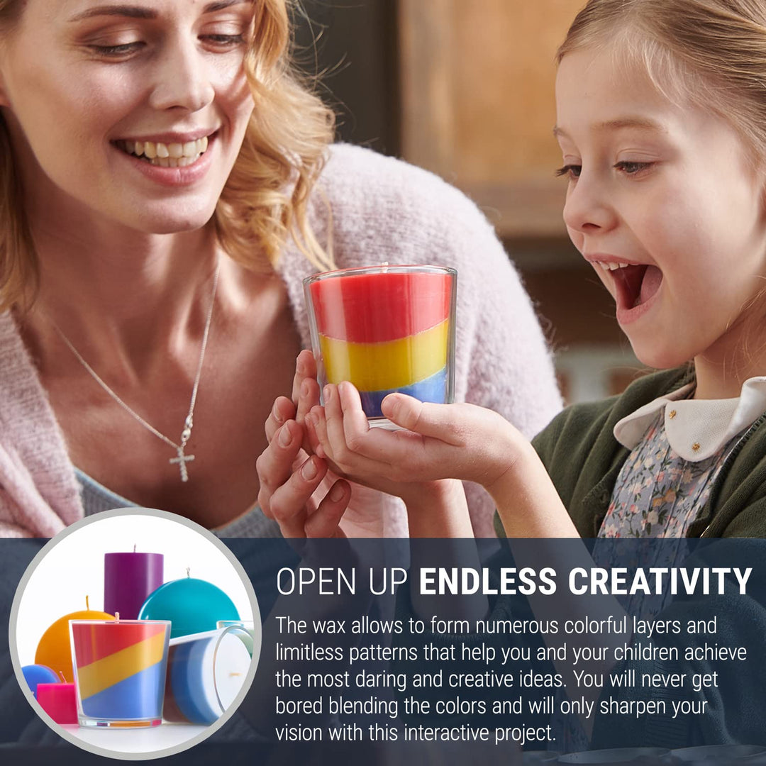 Candle Dyes for Soy Candle Making - Wax olor Dye Color Chips for Soy Wax - 16 Popular Colors Wax Dye Flakes