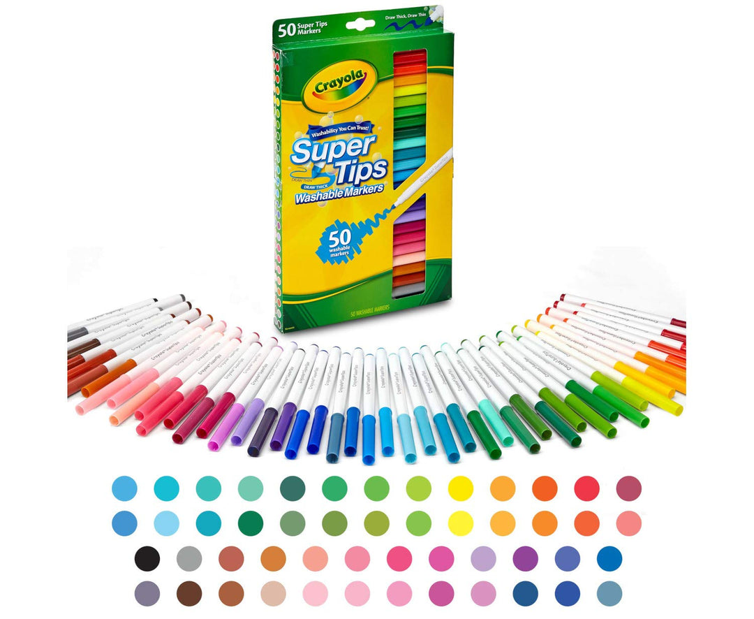 Super Tips Washable Markers Age 3+ - 50 Count